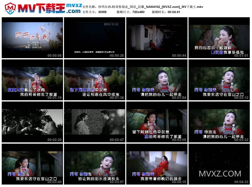 沙玛尔西-阿哥你别走_国语_民歌_NAI04102